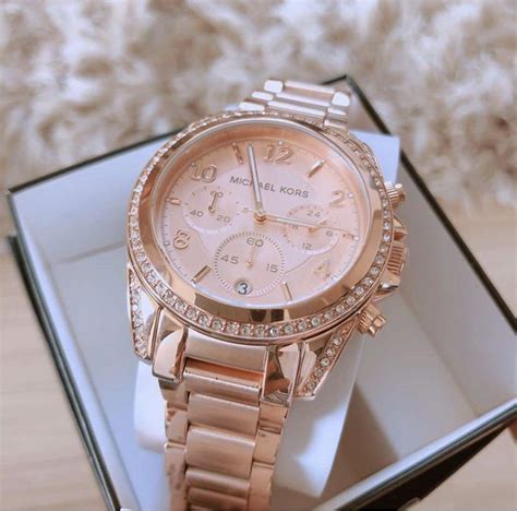 michael kors blair designer mk5263 rose gold chronograph ladies watch|Michael Kors Women's MK5263 Rose Gold Blair Watch.